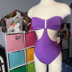 Shade & Shore Purple One-Piece Swimsuit